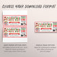 Christmas Movie Ticket Invitation Editable Template, Xmas Holiday Movie Night Gift Voucher Invite Printable, Santa Movie Family Night DIY