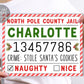 Christmas Mugshot Sign Board Editable Template