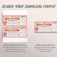 Movie Ticket Birthday Invitation Editable Template, Surprise Movie Night Gift Certificate Voucher, Cinema Theater Party Invite Printable DIY