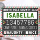 Christmas Mugshot Sign Board Editable Template