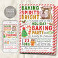 Baking Spirits Bright Invitation Editable Template