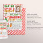 Baking Spirits Bright Invitation Editable Template, Holiday Baking Party Invite Printable, Christmas Cookie Decorating Party Cookie Exchange