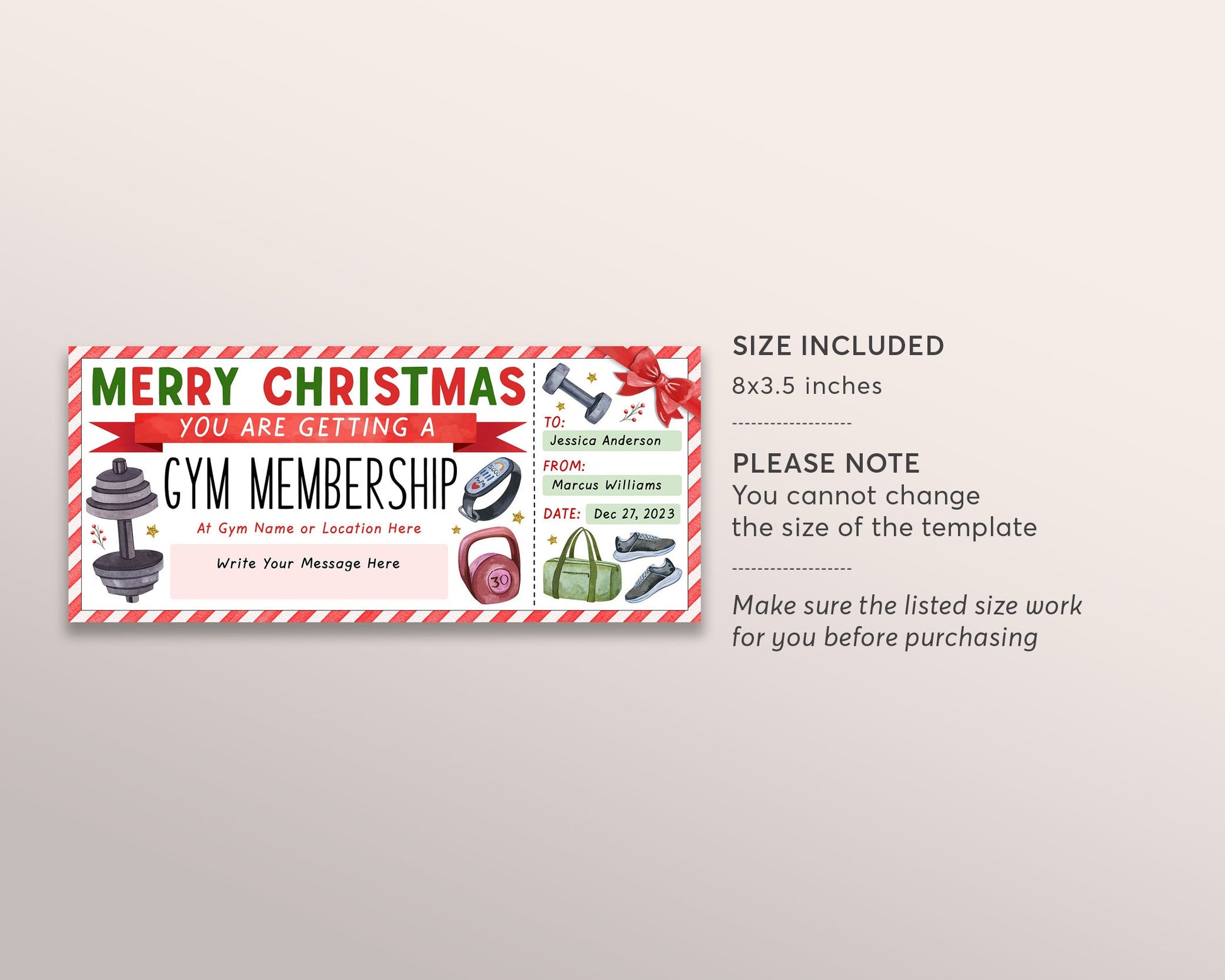 Editable Gym Membership Card Templates
