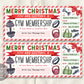 Christmas Gym Membership Ticket Editable Template