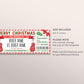 Christmas Boxing Ticket Gift Editable Template, Surprise Boxing Match Voucher Gift Certificate, Holiday Boxing Ring Stadium Sports Coupon