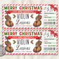 Violin Lessons Christmas Gift Certificate Editable Template