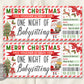 Christmas Babysitting Gift Coupon Editable Template