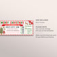 Christmas Concert Ticket Christmas Gift Voucher Editable Template, Surprise Gift Certificate Music Show Artist Ticket Holiday Printable DIY