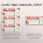 Christmas Concert Ticket Christmas Gift Voucher Editable Template, Surprise Gift Certificate Music Show Artist Ticket Holiday Printable DIY