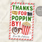 Christmas Movie Night Gift Tags Editable Template