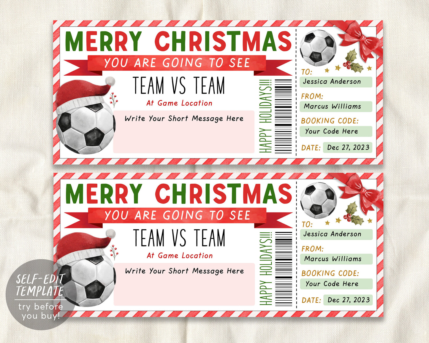 Soccer Game Christmas Gift Ticket Editable Template, Christmas Surpris – Puff Paper Co soccer-game-christmas-gift-ticket-editable-template-christmas-surpris-puff-paper-co