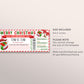 Volleyball Game Christmas Gift Ticket Editable Template, Christmas Surprise Sports Game Ticket, Holiday Voucher Gift Certificate Printable