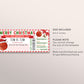 Basketball Game Christmas Gift Ticket Editable Template, Christmas Surprise Sports Game Ticket, Holiday Voucher Gift Certificate Printable