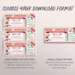 Hockey Game Christmas Gift Ticket Editable Template, Christmas Surprise Sports Game Ticket, Holiday Voucher Gift Certificate Printable