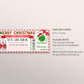 Bowling Christmas Gift Certificate Editable Template, Surprise Holiday Bowling Game Voucher, Sports Indoor Ten Pin Bowling Alley Gift Ticket