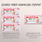 Dinner Night Gift Voucher Certificate Editable Template, Surprise Valentines Day Date Night Restaurant Dinner Night Gift Certificate DIY