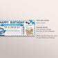 Cruise Boarding Pass Ticket Birthday Gift Editable Template, Surprise Ship Voucher, Vacation Travel Ticket Holiday Trip Reveal Destination