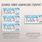 Hot Air Balloon Ticket Editable Template, Birthday Surprise Hot Air Balloon Gift Certificate Reveal For Him, Voucher Experience Coupon