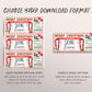 Skiing Lessons Voucher Gift Voucher Editable Template, Surprise Christmas Ski Training Gift Certificate, Holiday Skiing Trip Vacation Coupon
