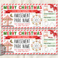 Christmas Amusement Park Ticket Editable Template