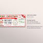Christmas Amusement Park Ticket Editable Template, Surprise Holiday Theme Park Gift Voucher For Kids, Carnival Day Trip Gift Certificate