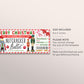 Christmas Nutcracker Ballet Gift Ticket Editable Template, Surprise Holiday Performance Theatre Ballet Gift Certificate Voucher, Last Minute