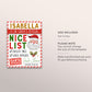 Santa's Nice List Badge Editable Template, Elf Report Surveillance Cam, Nice List Certificate Approved Santas North Pole Workshop Printable