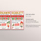 Naughty List Warning Badge Editable Template, Elf Behavior Report Surveillance Cam Certificate Not Approved Santa Letter North Pole Workshop