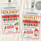 Naughty List Warning Badge Editable Template
