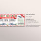 Christmas Dive With Sharks Ticket Editable Template, Surprise Cage Diving Experience Gift Voucher Scuba Diving Trip Gift Certificate Coupon