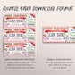 Christmas Scuba Diving Ticket Editable Template, Surprise Snorkeling Experience Reveal Gift Voucher, Deep Sea Diving Trip Gift Certificate
