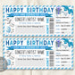 Concert Ticket Christmas Gift Voucher Editable Template
