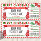 Christmas Boxing Ticket Gift Editable Template