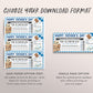 Fathers Day Surprise Boarding Pass Editable Template, Vacation Travel Plane Ticket Voucher For Dad, Trip Flight Destination Certificate