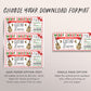Guitar Lessons Christmas Gift Certificate Editable Template, Surprise Music Guitar Class Voucher Holiday Gift Reveal, Learn to Play Coupon