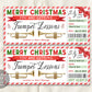 Trumpet Lessons Christmas Gift Certificate Editable Template