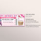 Mothers Day Weekend Getaway Voucher Editable Template, Surprise Vacation Travel Ticket For Mom, Gift Certificate Road Trip Staycation DIY