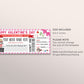 Valentines Day Movie Ticket Invitation Editable Template, Movie Night Family Friends Wife Husband Gift Voucher Invite Reveal, Cinema Theatre