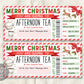 Afternoon Tea Gift Voucher Ticket Editable Template