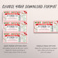 Afternoon Tea Gift Voucher Ticket Editable Template, English Afternoon Tea Gift Certificate, Holiday Xmas Coupon For Tea, Hotel High Tea