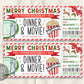 Christmas Dinner and Movie Gift Voucher Editable Template