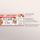 Pizza Making Class Christmas Gift Certificate Ticket Editable Template, Surprise Pizza Lessons Course Experience, Food Lovers Gift Voucher