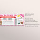 Hawaii Plane Ticket Boarding Pass Editable Template, Valentines Day Surprise Trip to Hawaii Ticket Tropical Beach Vacation Getaway Reveal