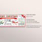 Christmas Flying Lessons Ticket Gift Voucher Editable Template, Surprise Flying Experience Pilot Training Gift Certificate Holiday Coupon