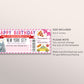 New York City Trip Ticket Editable Template, Birthday Anniversary Surprise Travel Vacation Gift Certificate, NYC Trip For Teen Tween Girl
