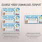 Arizona Trip Ticket Boarding Pass Editable Template, Surprise Birthday Travel Vacation Airline Ticket Gift Certificate, Holiday Trip Reveal