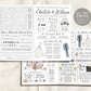 Infographic Wedding Bifold Program Editable Template