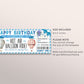 Hot Air Balloon Ticket Editable Template, Birthday Surprise Hot Air Balloon Gift Certificate Reveal For Him, Voucher Experience Coupon