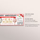 Hot Air Balloon Ticket Editable Template, Anniversary Surprise Hot Air Balloon Gift Certificate Voucher Experience Coupon, Last Minute Gift