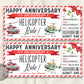 Helicopter Ride Ticket Gift Certificate Editable Template